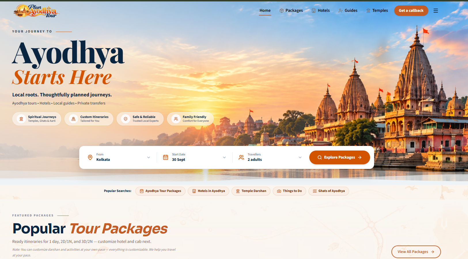 Plan Ayodhya Tour Live Travel Business Powered by Travoniq